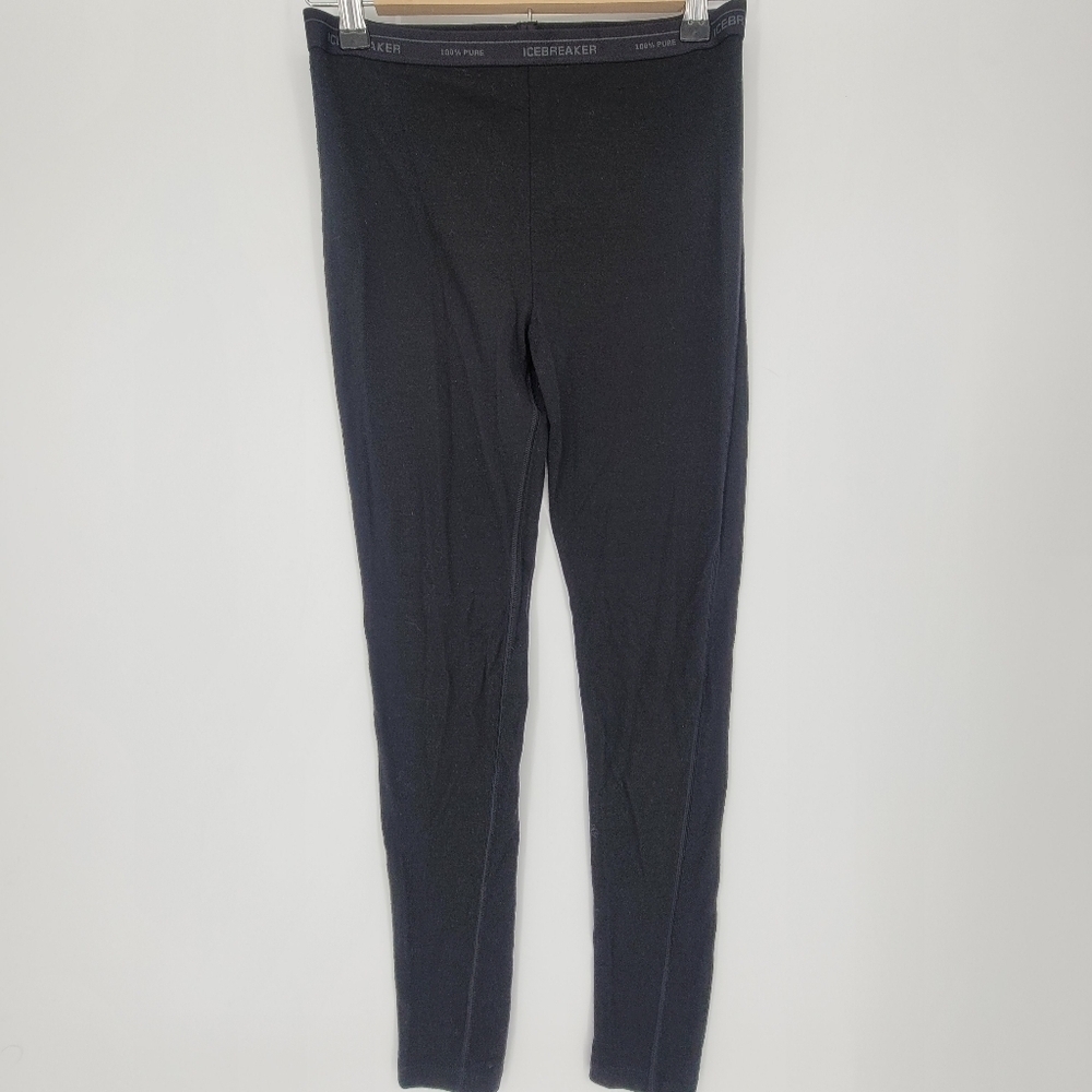Icebreaker black merino wool layering pants big girl 13-14 years or Xsmall women